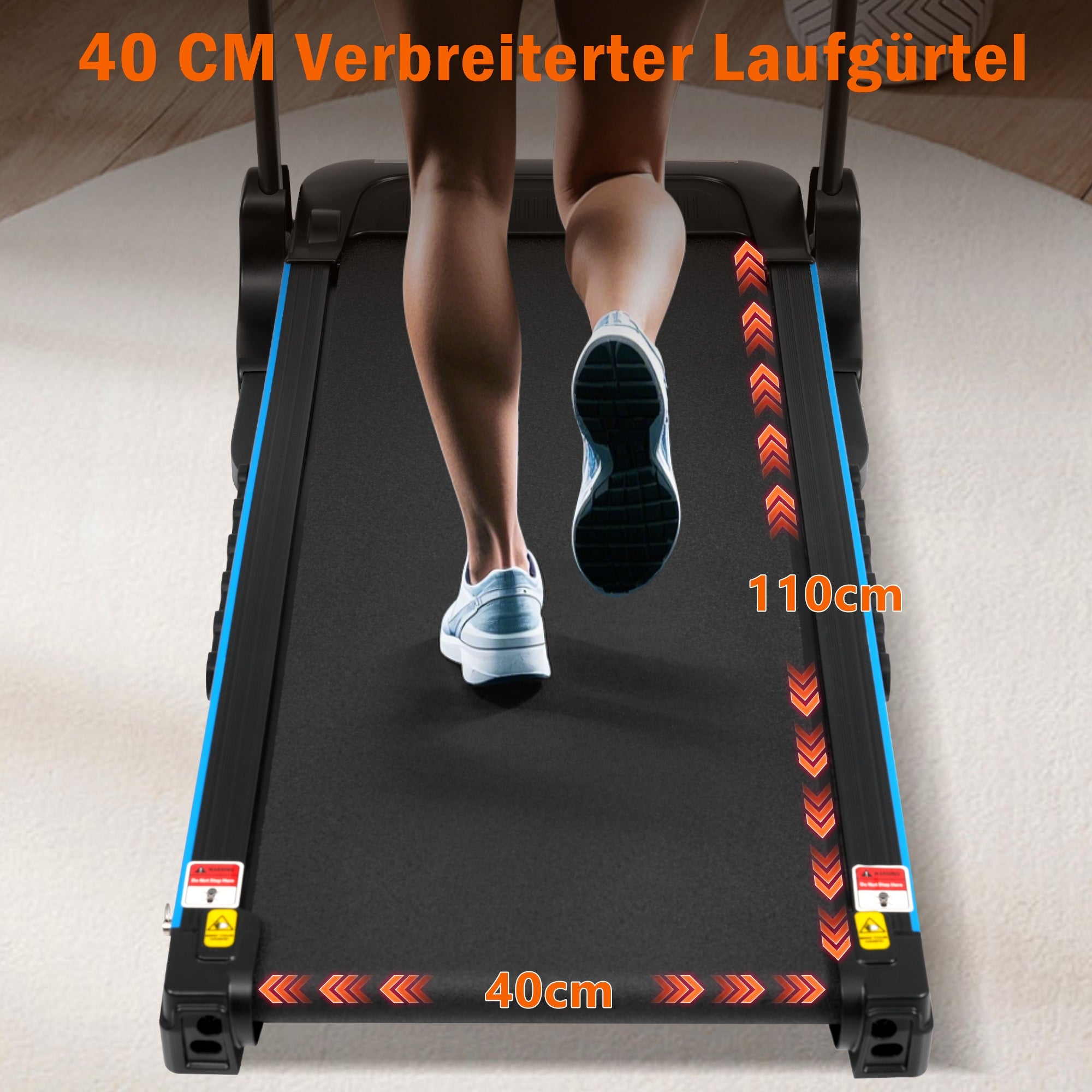 Treadmill for Home, Foldable with 14 km/h & 3.0 HP, LED Display & Bluetooth, Max Load 140 kg