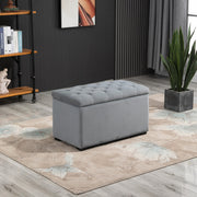 Bench with storage, 2 stools, upholstered, foldable, 130 kg, 75x40x42cm