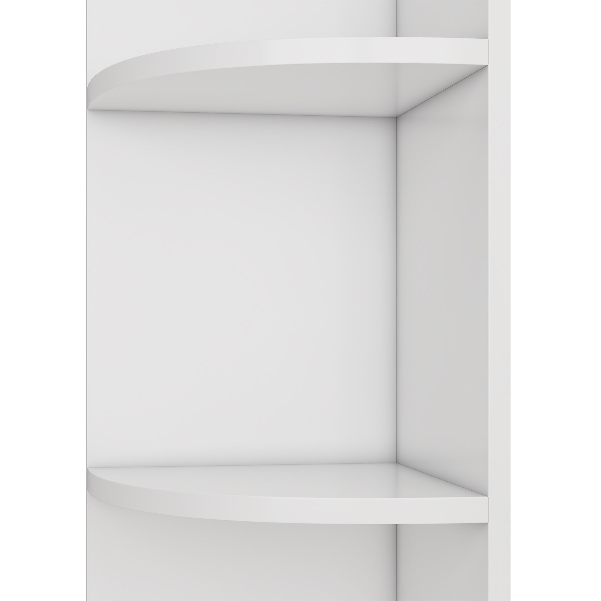 Corner Bookcase 5-Tier Storage MDF - White