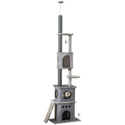 Cat Tree, XXL, Height-Adjustable, Sisal, Light Grey