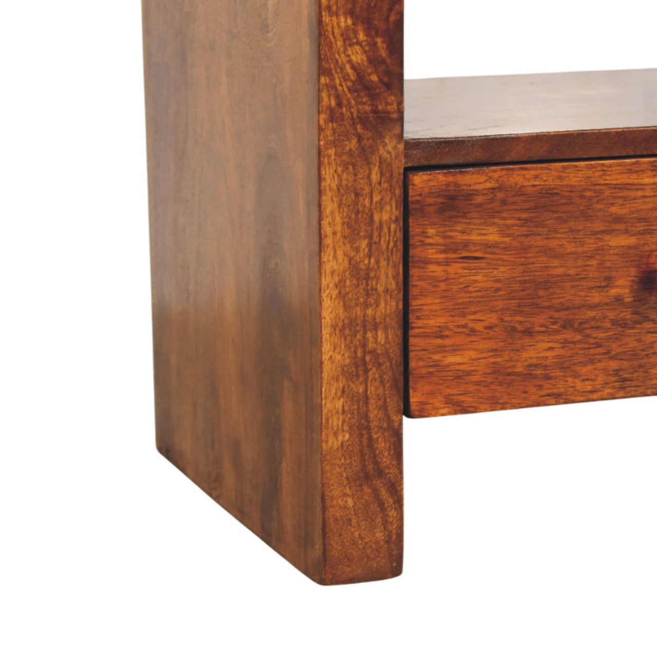 Darcy 3 Drawer Open Shelf Media Unit, Chestnut