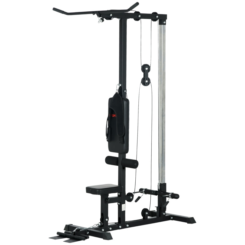 Heimtrainer Rudergerät, Home-Fitness-Gerät, Stahl, Kunstleder, Schwarz
