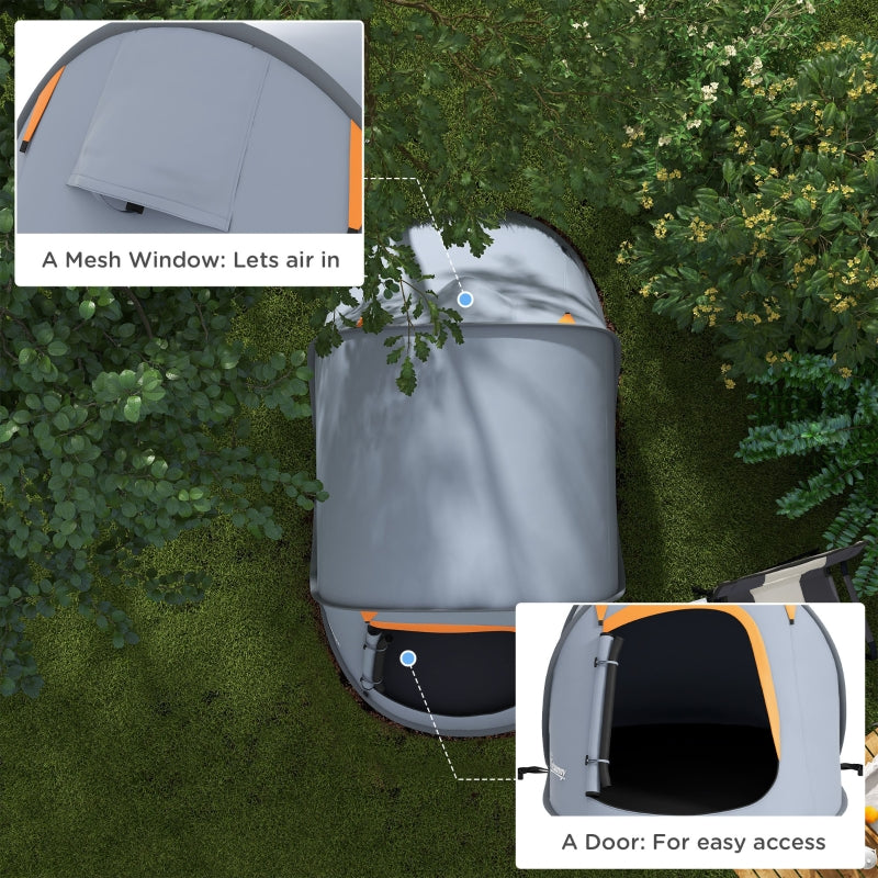Pop-Up Dome Tent, Two-Man with Accessories - Grey