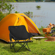 Camping Chair, Lightweight Folding with Carrying Bag and Pocket, Black