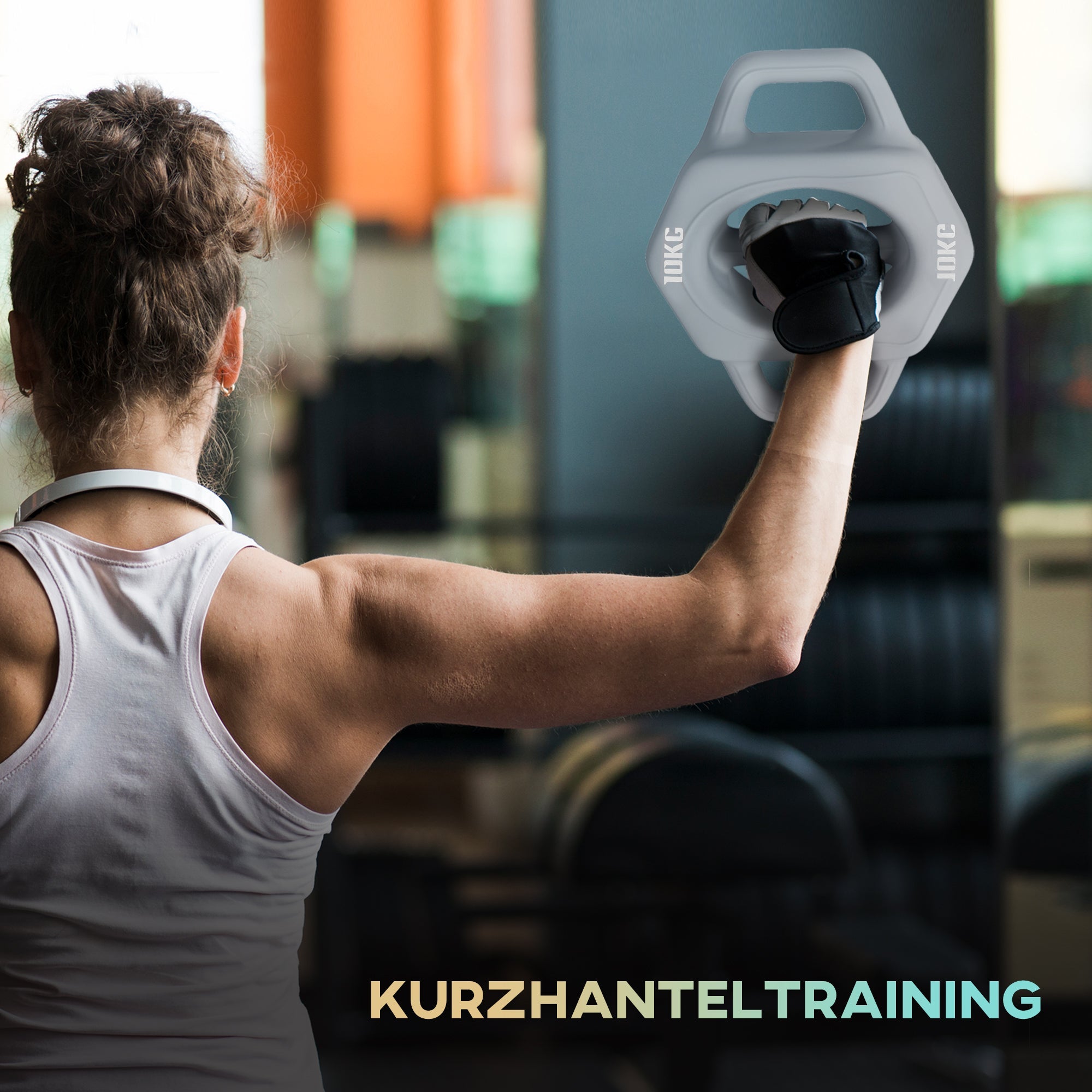 3-in-1 Dumbbell 10 kg Multifunctional Floor-Friendly Weight Training Metal Grey