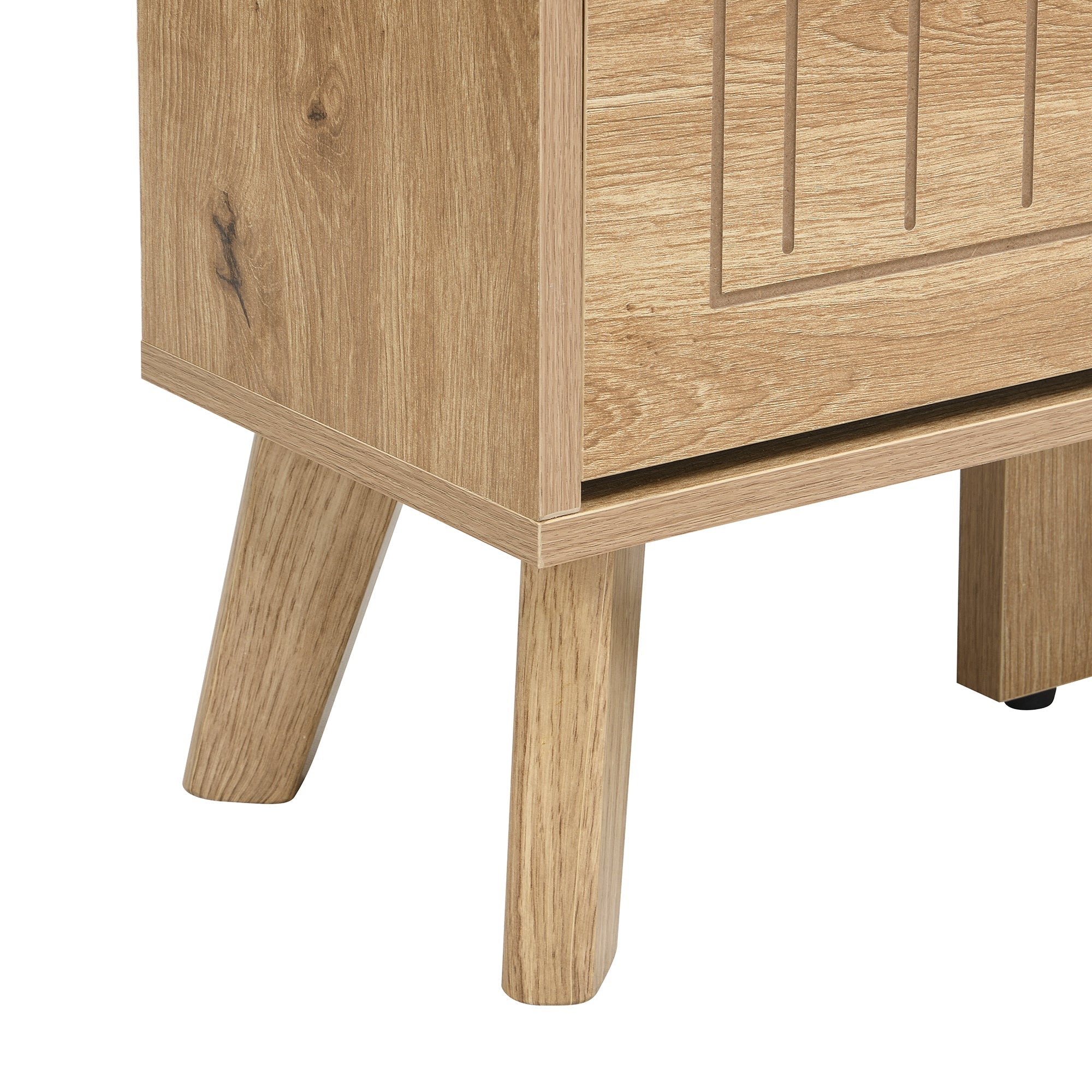 Modern Shoe Cabinet Mirror 3 Flap Doors 110x24x137.5cm