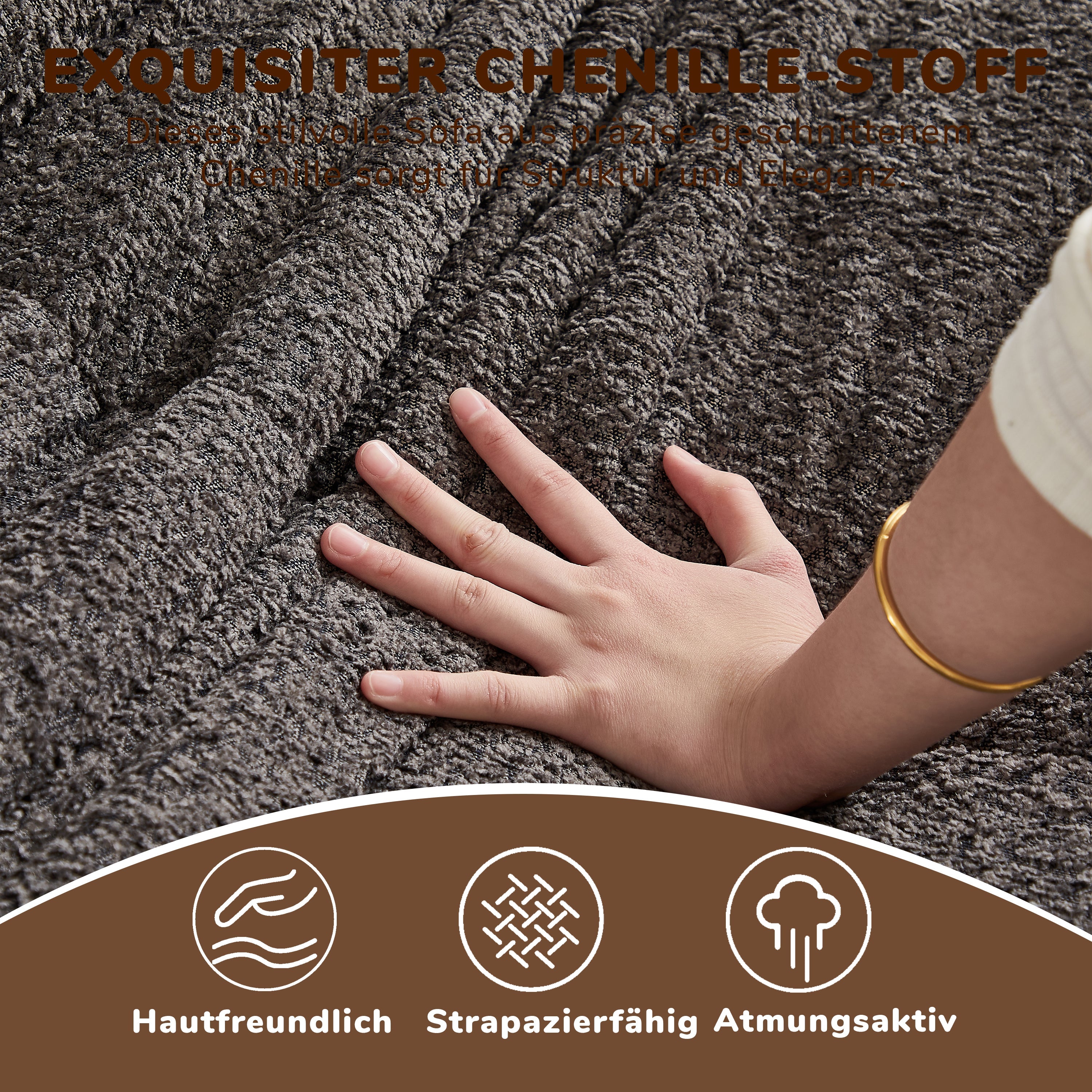 Togo Sofa with Footrest, Armless Floor Lounge Chair with Memory Foam, Chenille