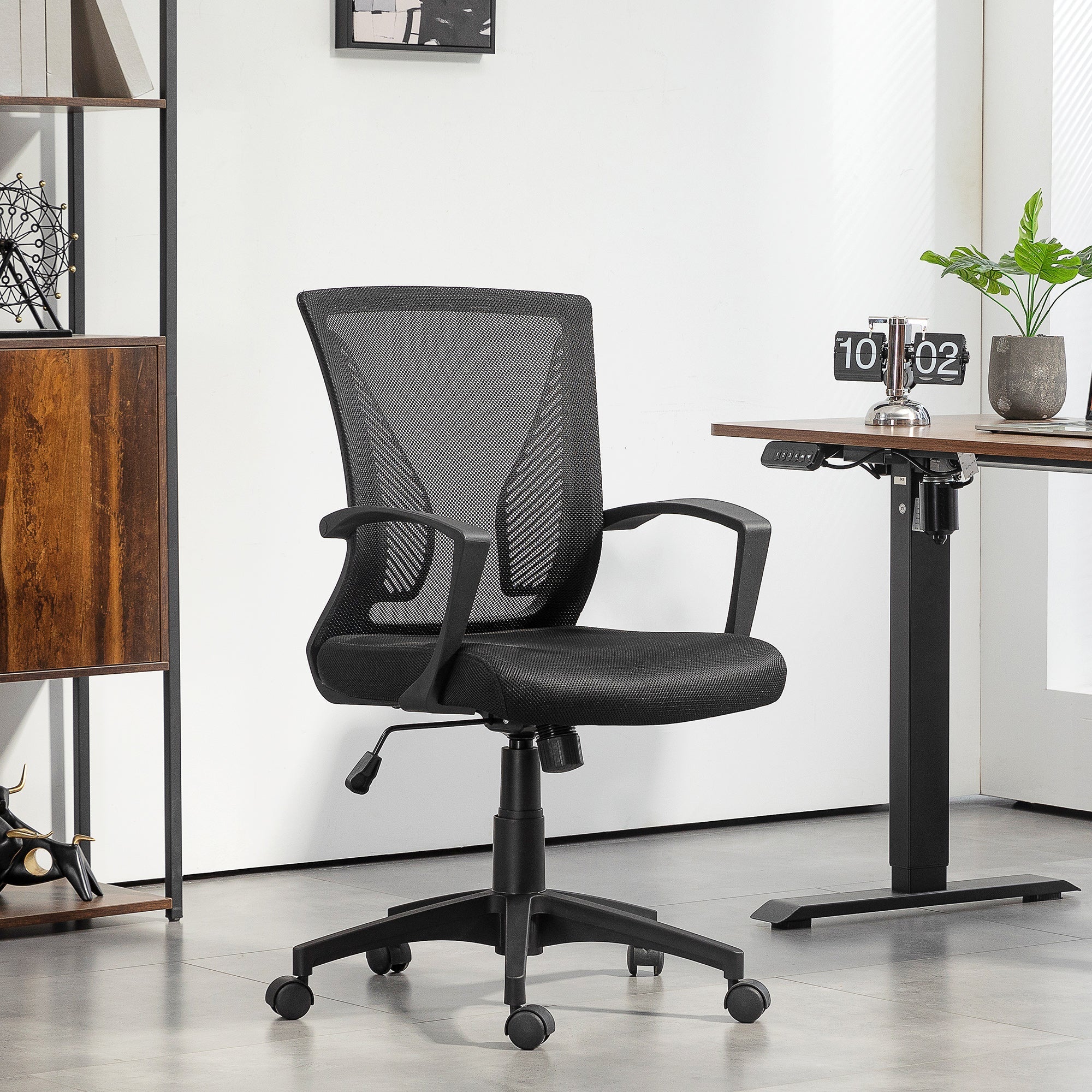 Office Chair Tilt Function Swivel Max Load 120 kg, Black