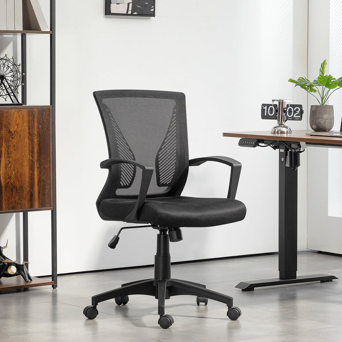 Office Chair Tilt Function Swivel Max Load 120 kg, Black