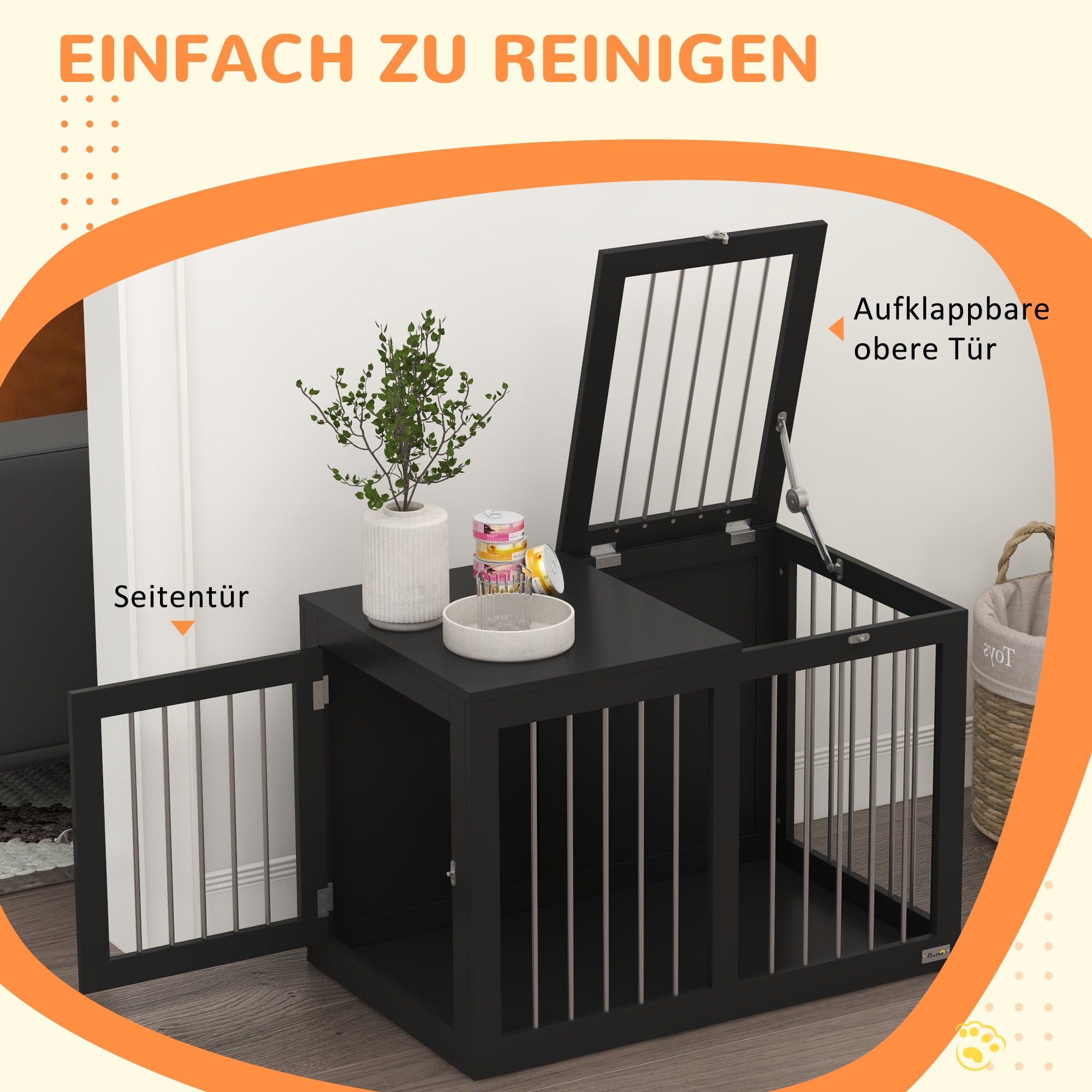Hundekäfig, Hundebox, Transportkäfig, Schwarz