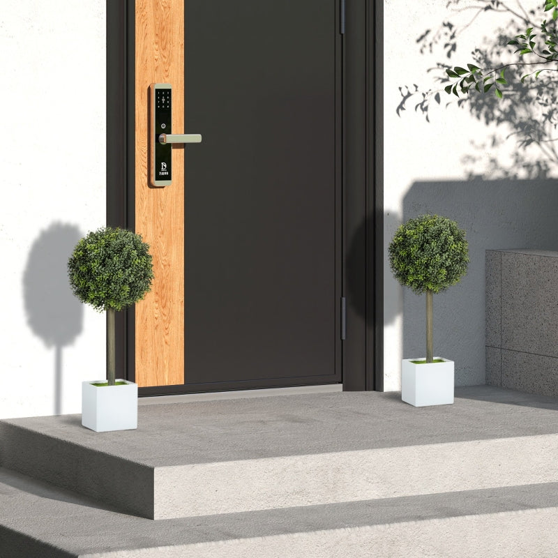 Artificial Boxwood Topiary Balls, Set of 2, 45cm, Plastic