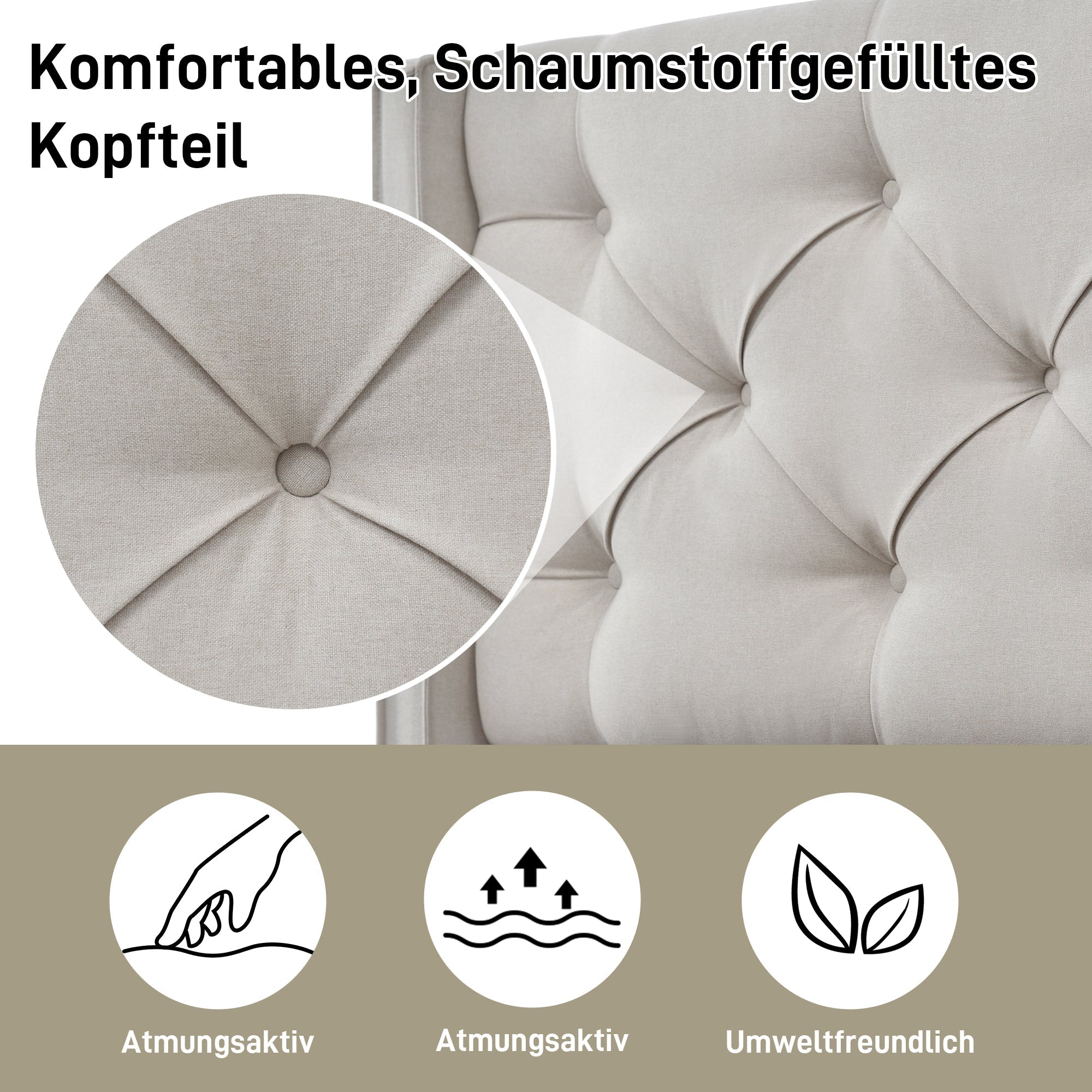 Hydraulic Upholstered Bed, Single 90x200cm with Storage, Light Grey Cotton