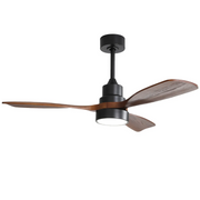 48-Zoll-Deckenventilator, 3 Flügel, Fernbedienung, reversibler Gleichstrommotor, Massivholz