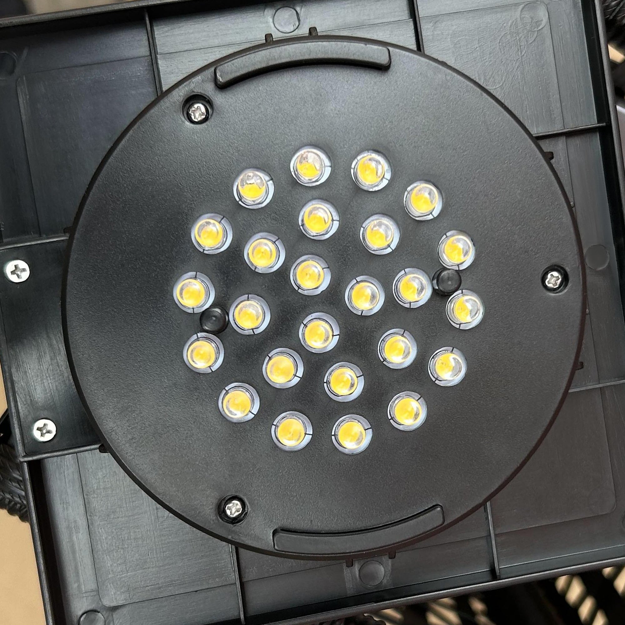 Rattan Solar Light Waterproof Path Light Automatic LED Garden Lamp Steel Grey