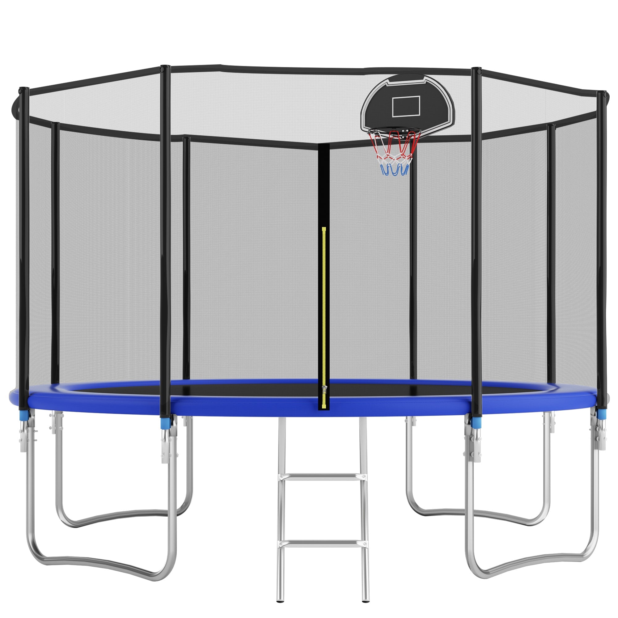 Outdoor Trampoline, 366 cm with Reinforced Leg Crossbars and One-piece Construction, Stable and Robust