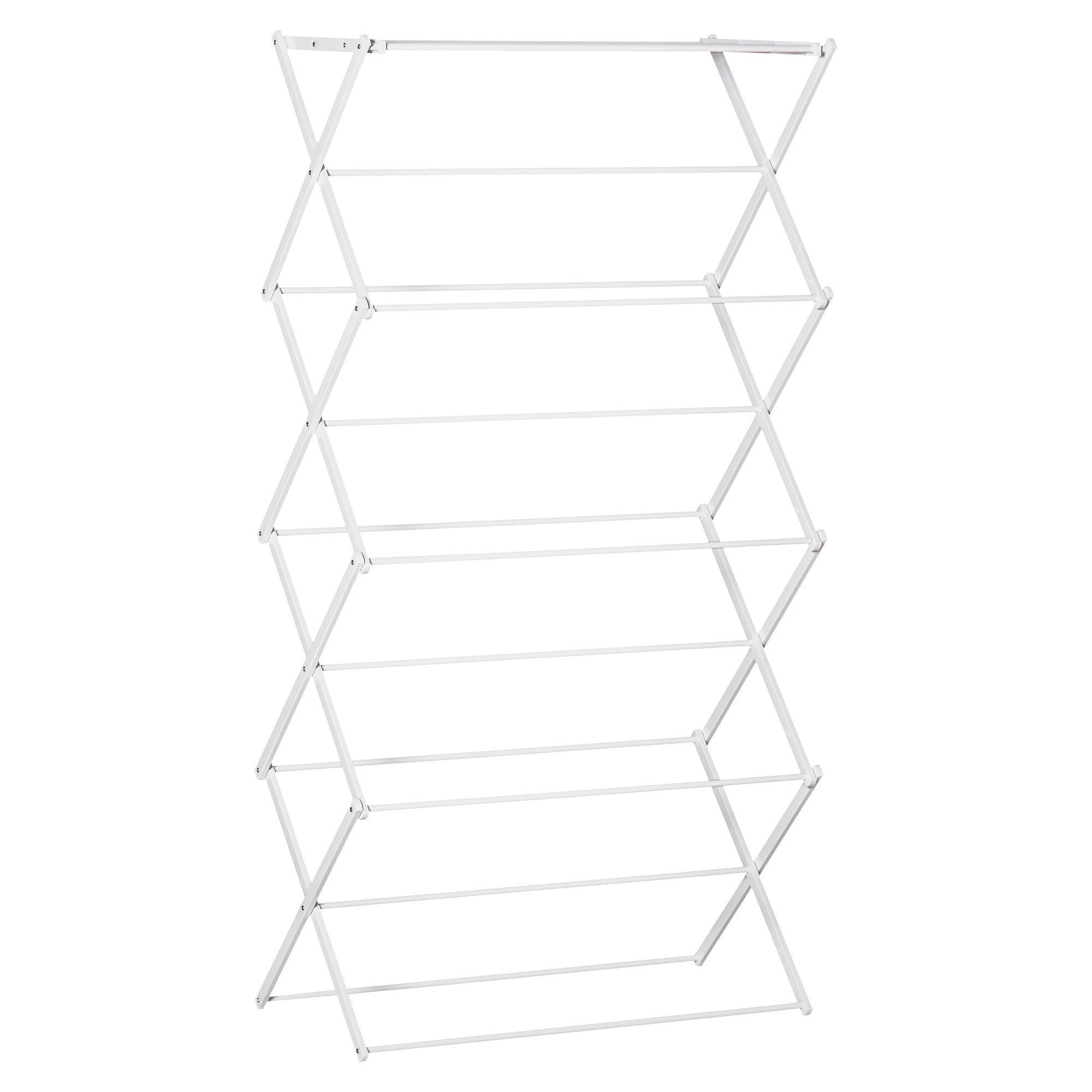 Foldable Clothes Airer, 8-Tier Tower Dryer, Metal Plastic White