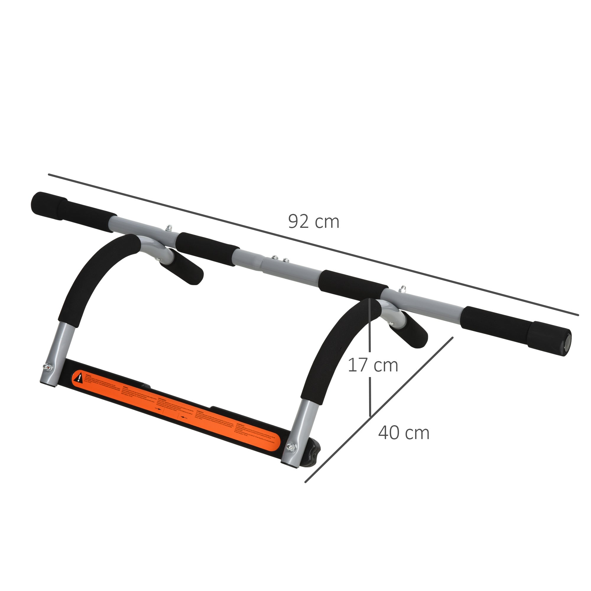 Pull-up Bar Multifunctional Training Bracket Door Bar Steel Black Grey