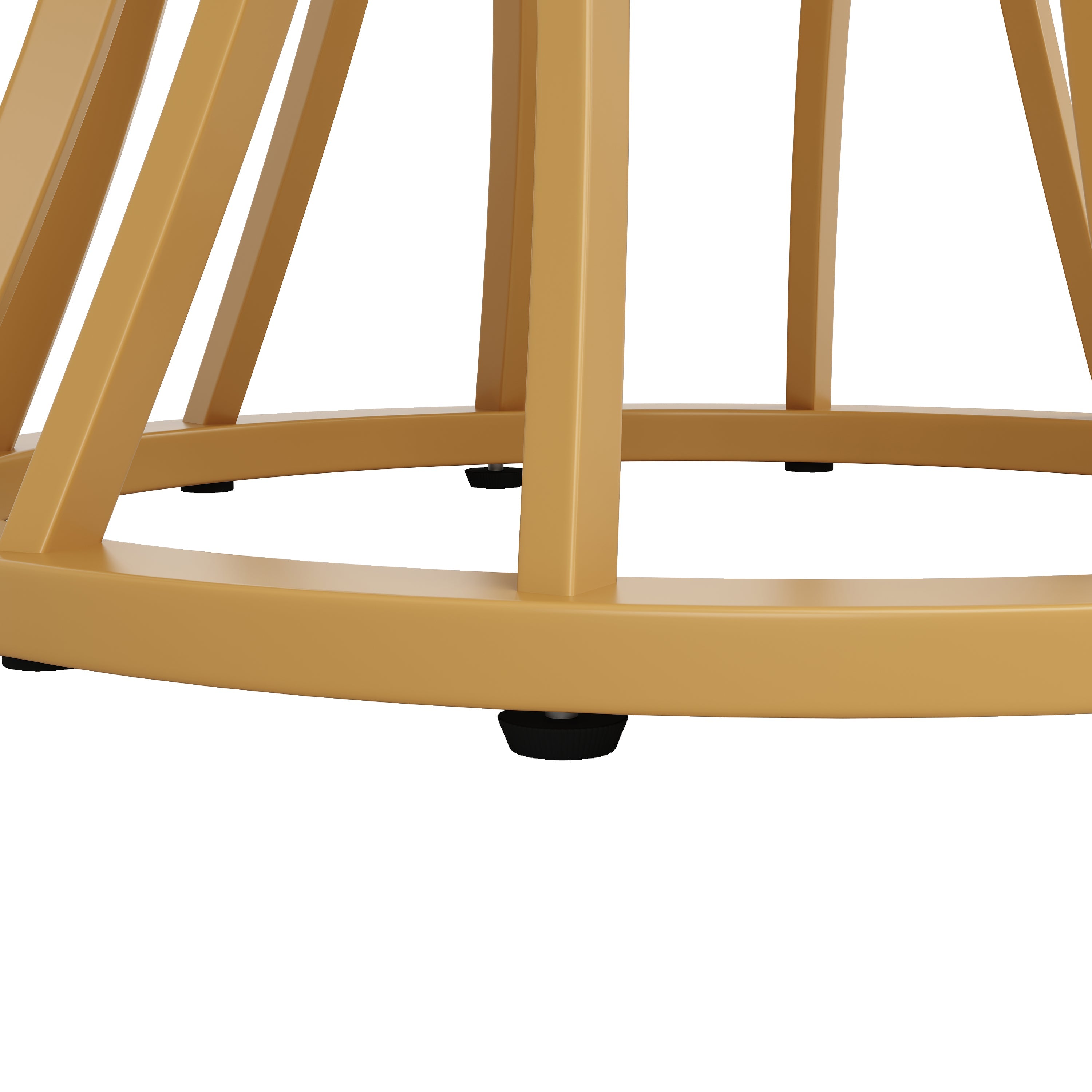 Round Dining Table 80cm 4-6 Seater Marbled Top - Gold Legs