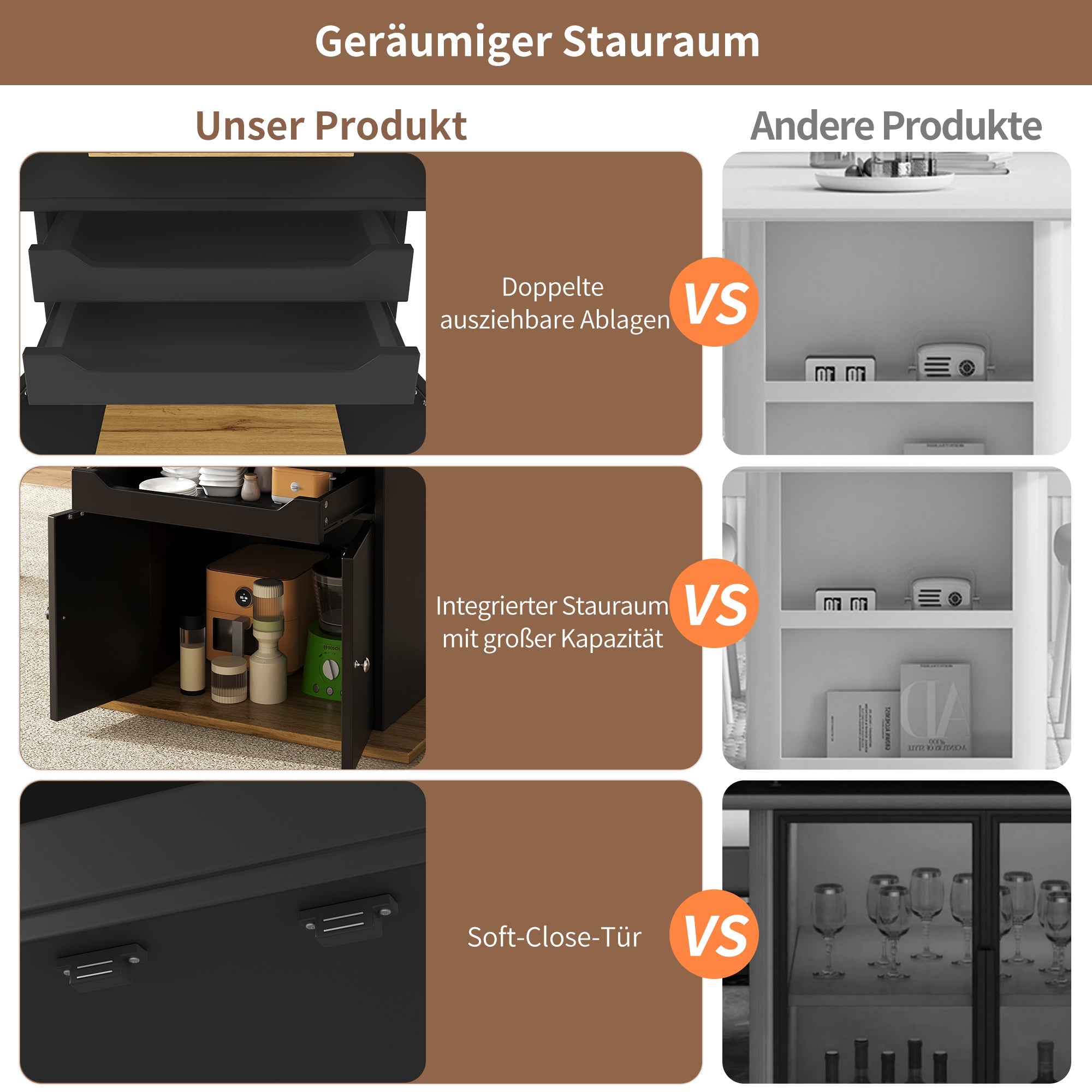 Telescopic Dining Table, Extendable Foldable 4-6 Person Storage, MDF Metal