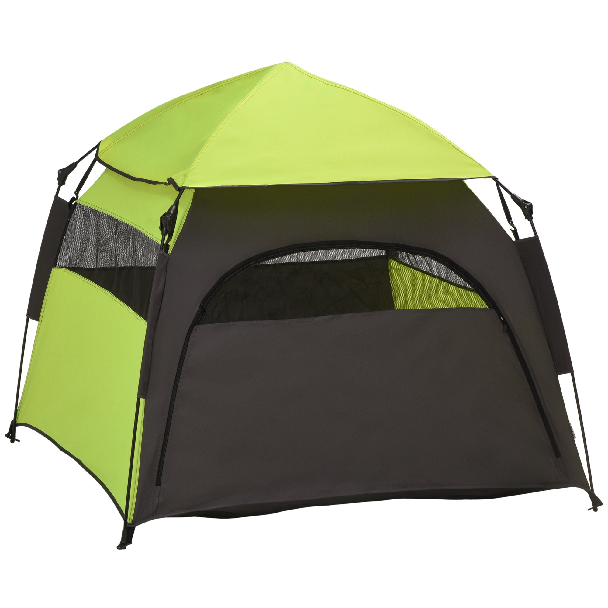 Pet Tent Teepee, Outdoor Use Sunshade Mesh Window, Green