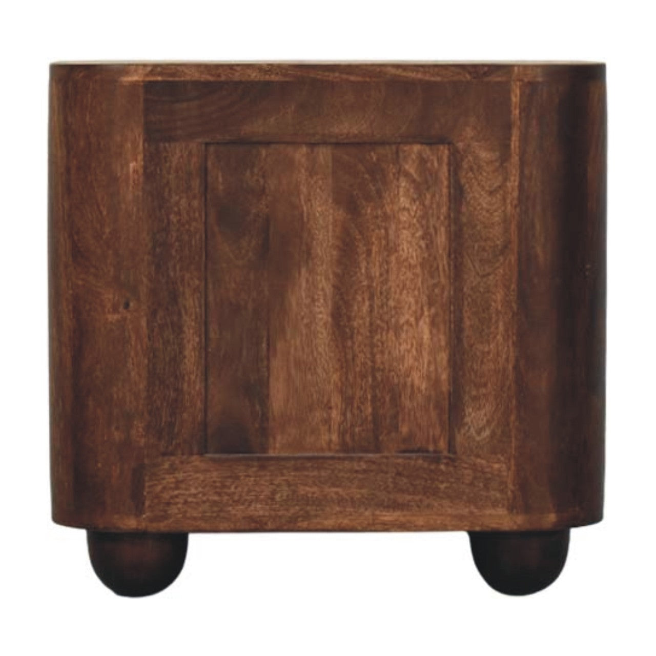 Solid Wood Marlowe Fluted Nightstand, 2 Drawers, Dark Brown