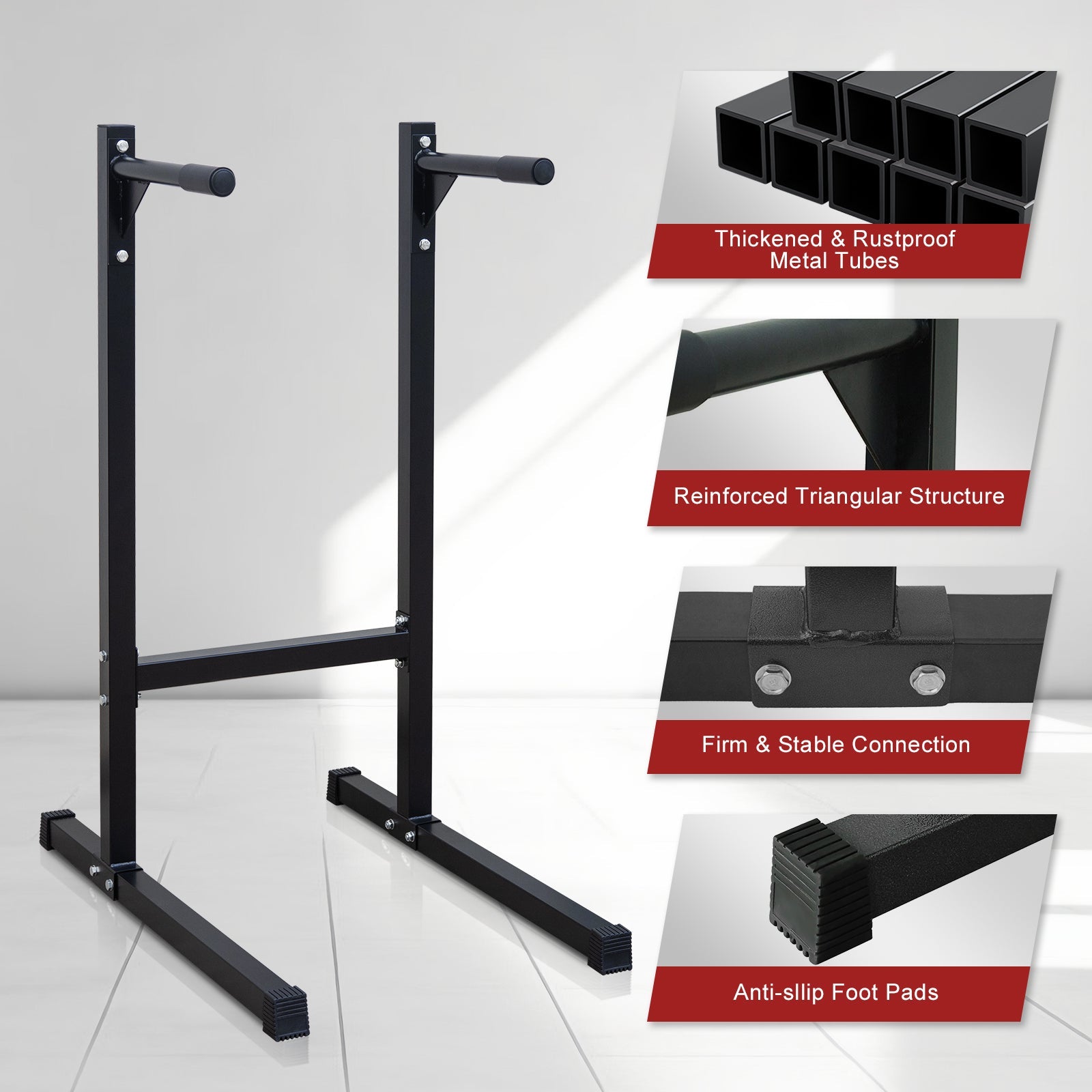 Dip Bar Station Heavy Duty Multi-function Push Up Bar for Home Gym