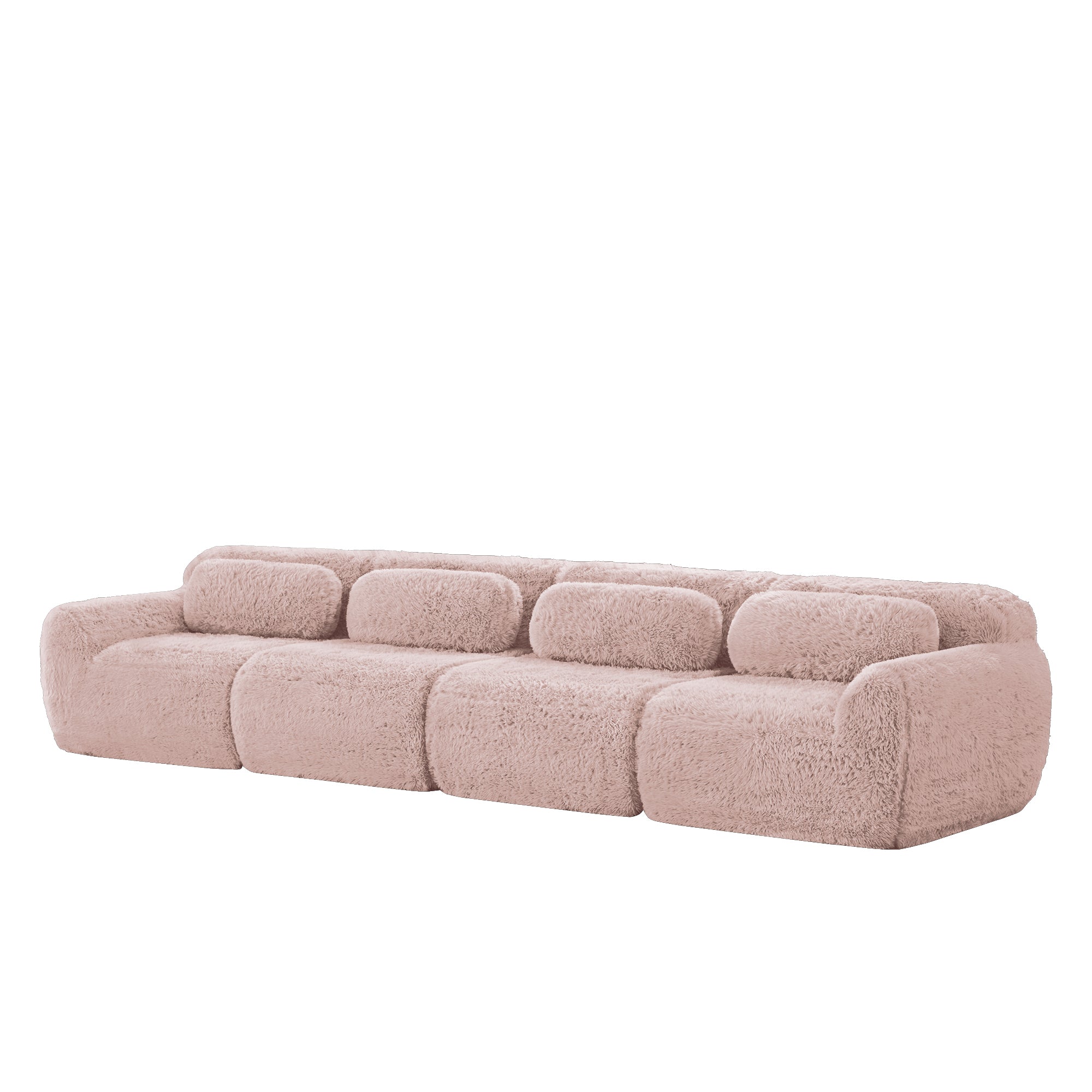 4-seater Sofa Plush Multi-Combination Ergonomic - Pink
