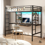 Metal Bed 190x90cm Multifunctional Space-Saving