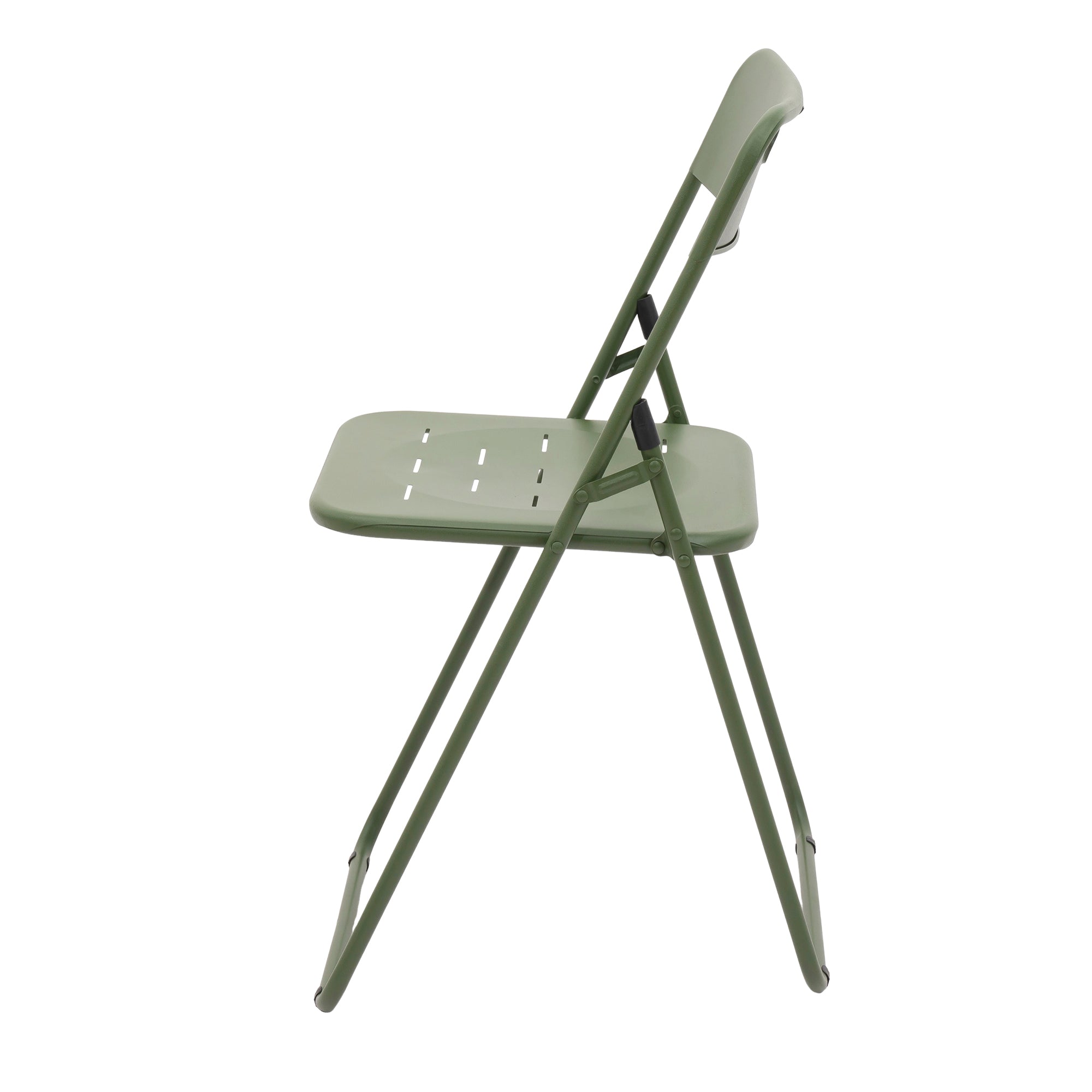 Outdoor 3-Piece Foldable Bistro Set, 2 Chairs and 1 Table Weather-Resistant, Green Metal