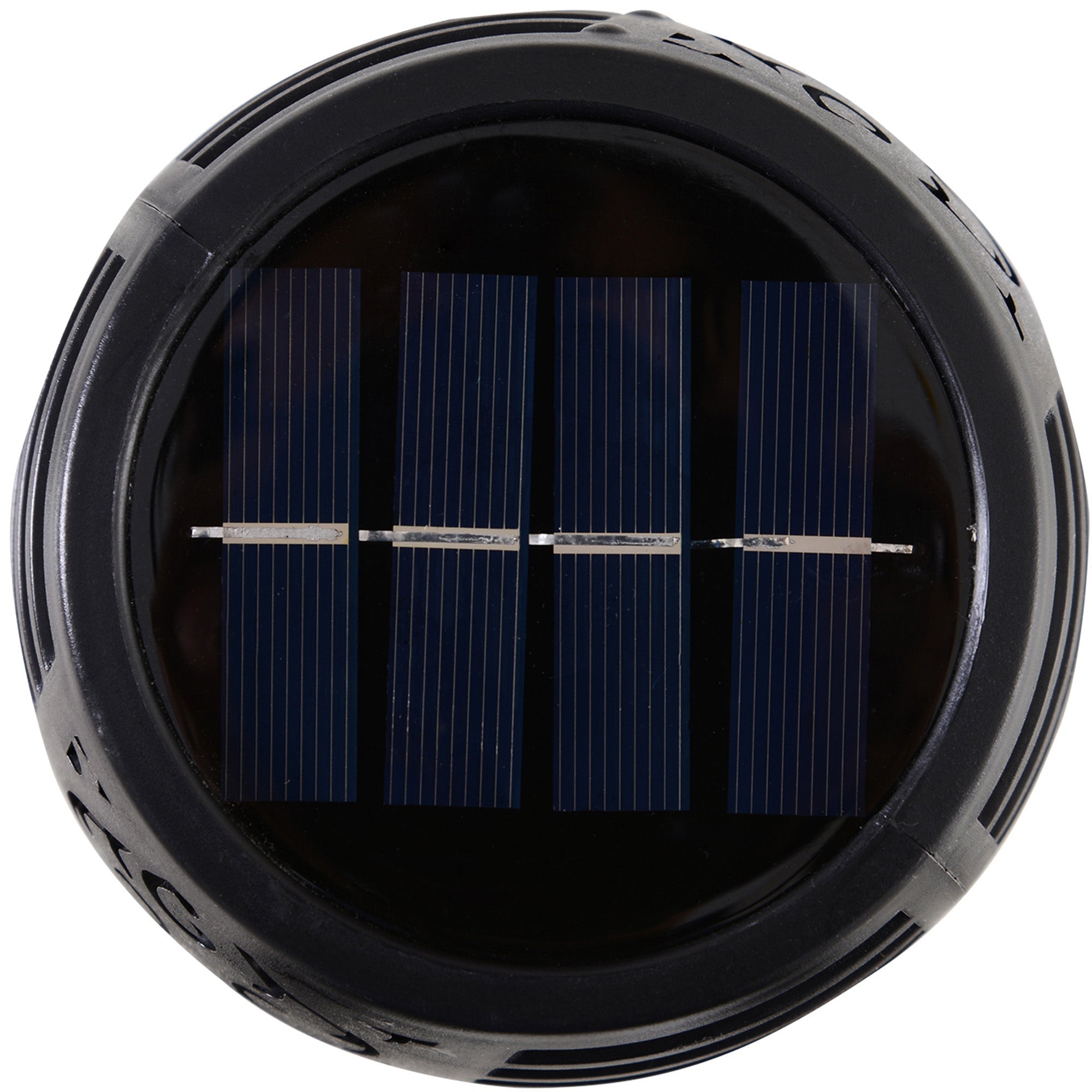 Solar Light Outdoor Set of 4 Garden Lights IP44 Waterproof Warm Light Plastic Black