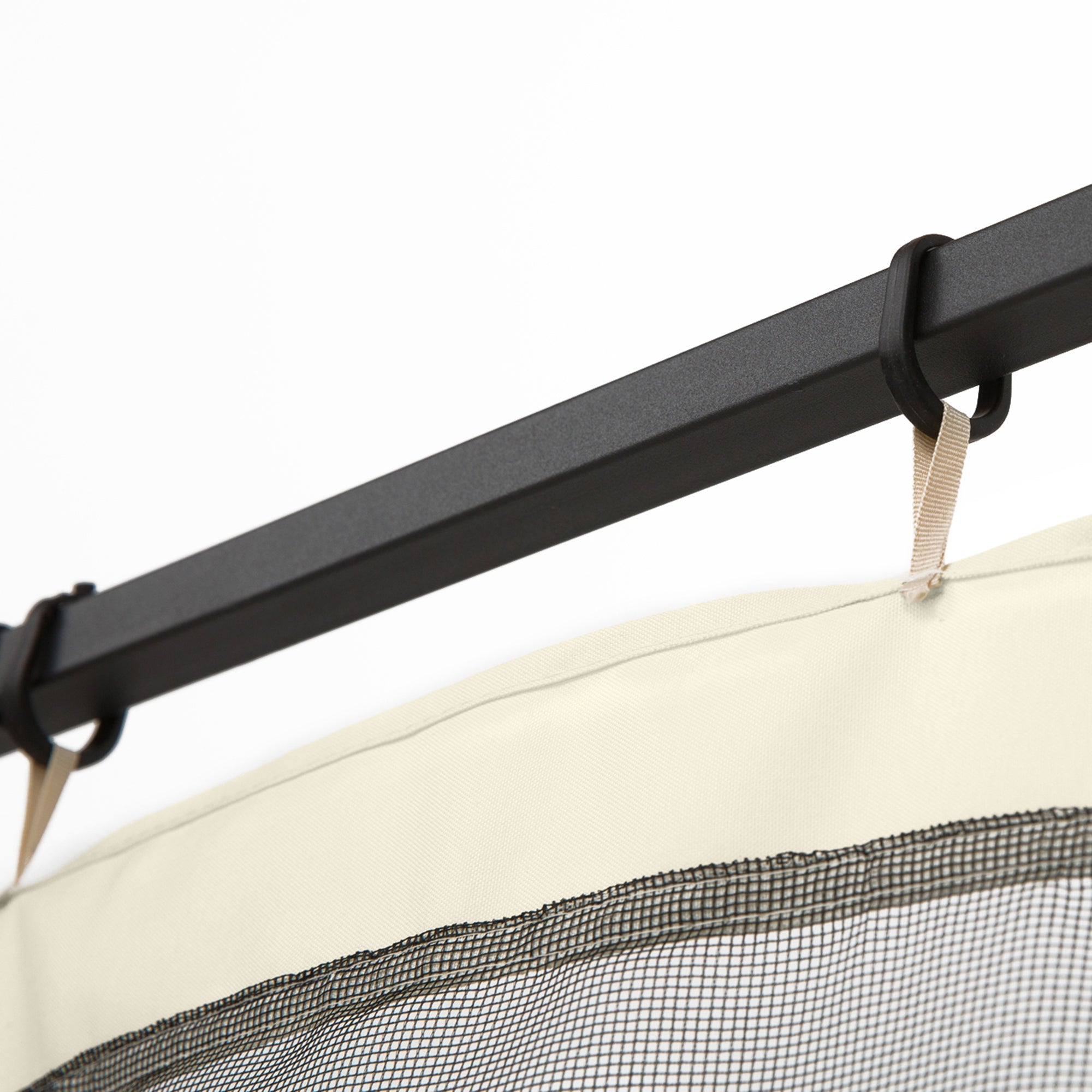 Mosquito Net 3x4 Gazebo 4 Side Panels Nylon Mesh, Black