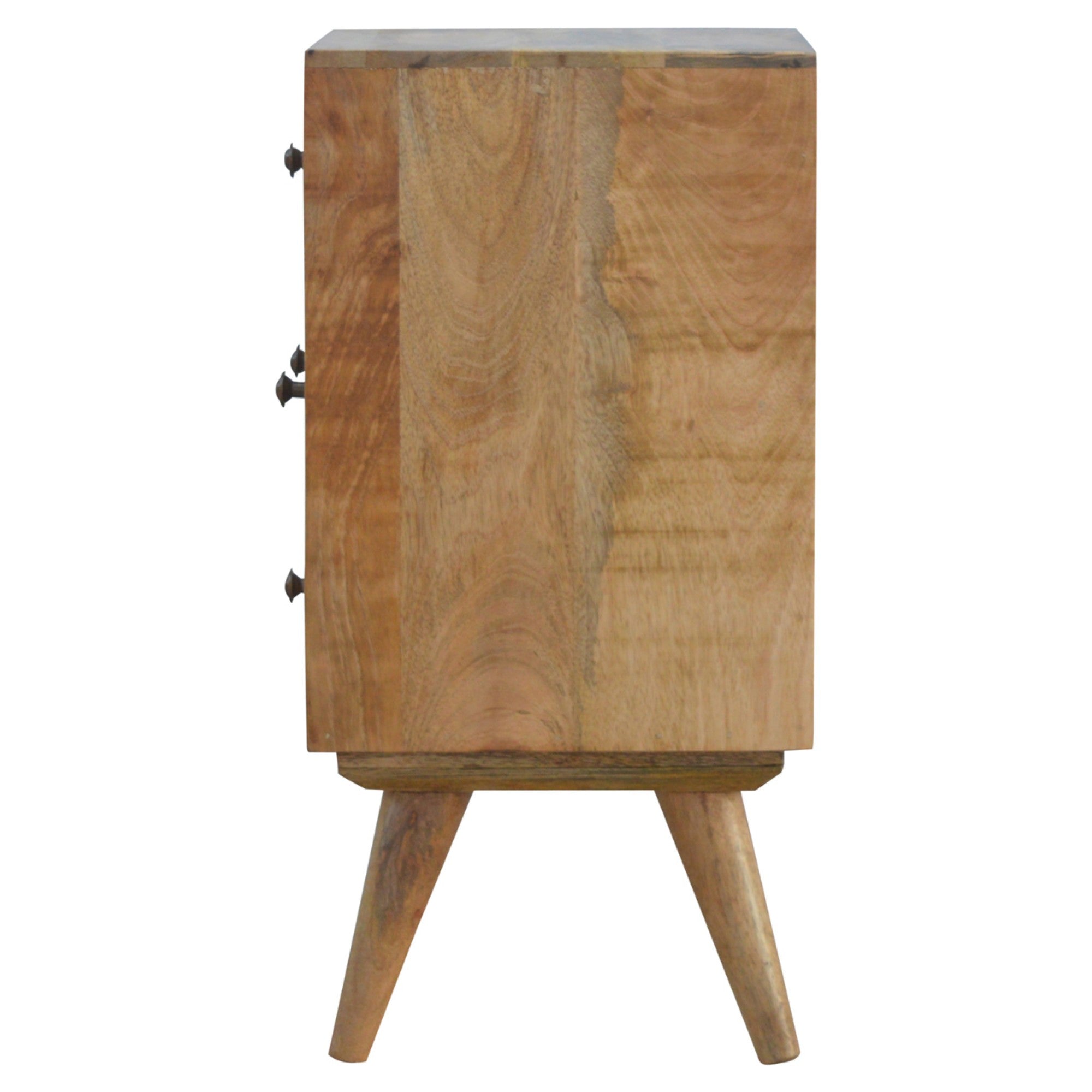 Solid Wood Wall Mounted Bedside, 1 Drawer, Light Brown