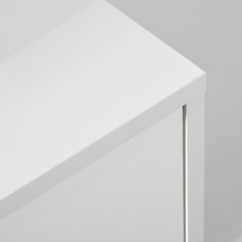 Chest of Drawers, 3-Drawer Storage Organiser Unit with Wood Legs, White