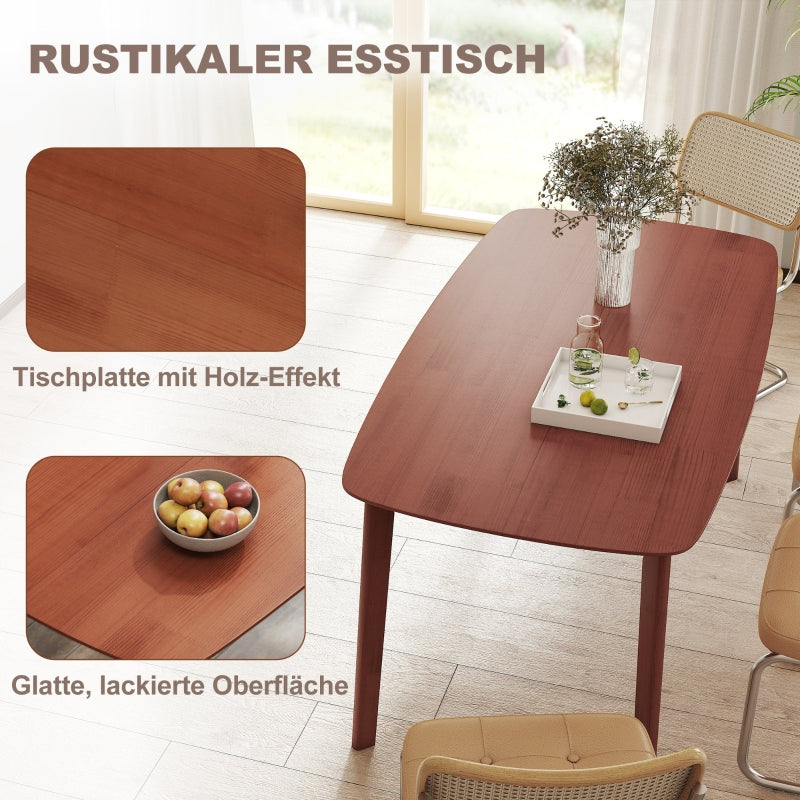 Esstisch, Landhausstil 150 x 80 cm, Holz Braun