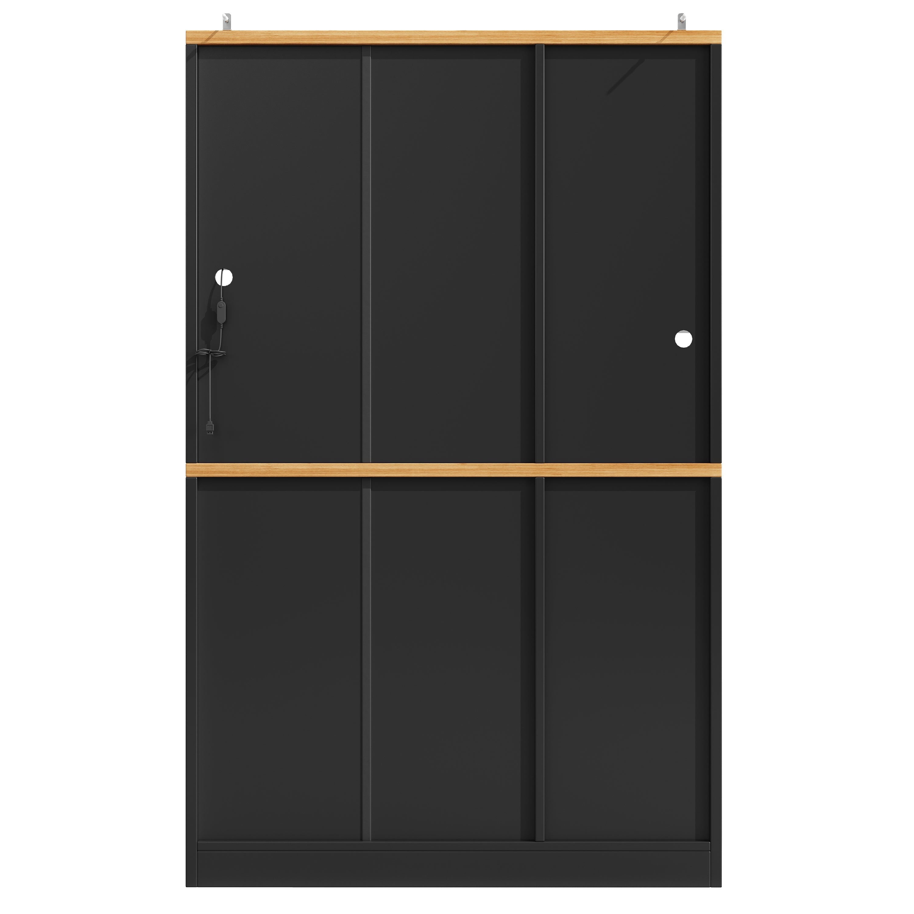 Tall Display Cabinet LED Lighting 104x40x180cm White/Black