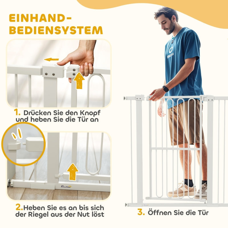 Hundeschutzgitter, 76-104 cm, Treppe, Metall