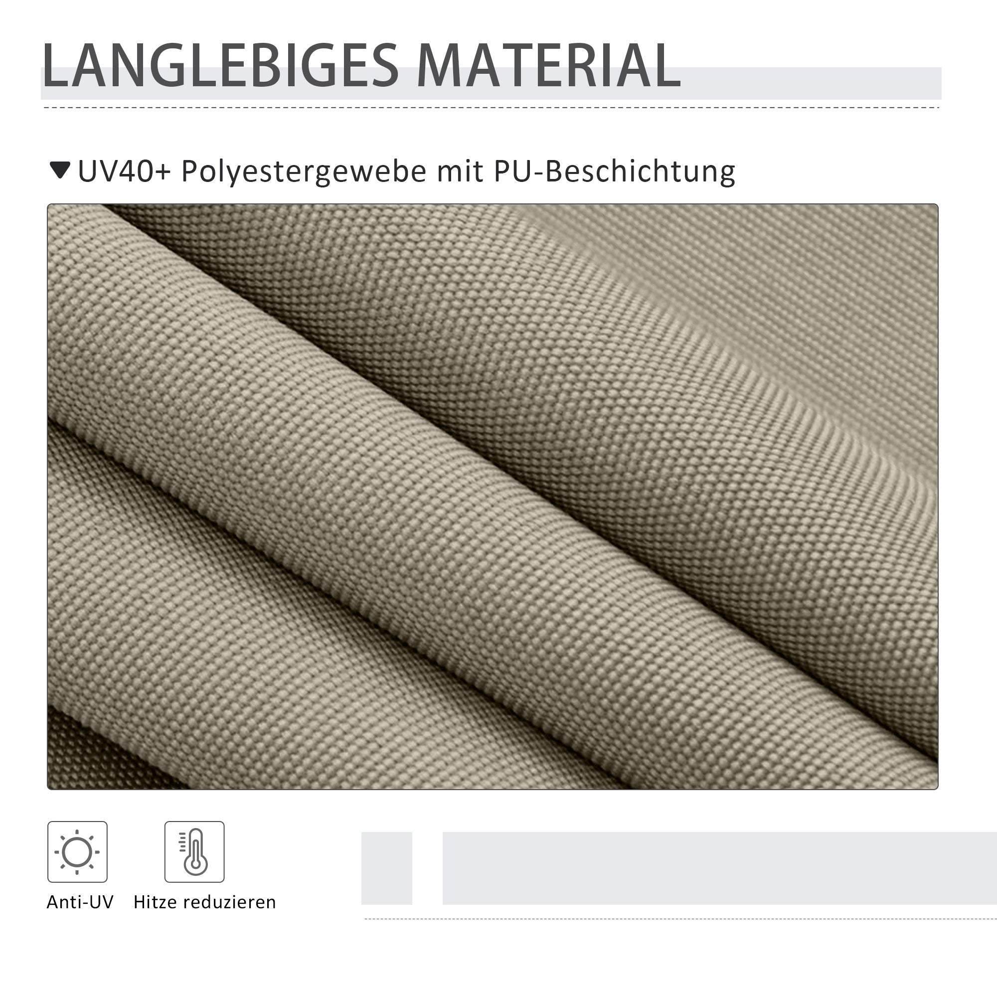 Vertical Awning 200 x 292 cm Retractable Sunshade Windbreak, Aluminum Sand