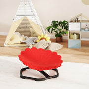 Flower-Shaped Sensory Spinning Chair Non-Slip Base Red