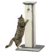 Sisal Scratching Post, 81cm high, play ball, for cats up to 5kg, Grey/Cream