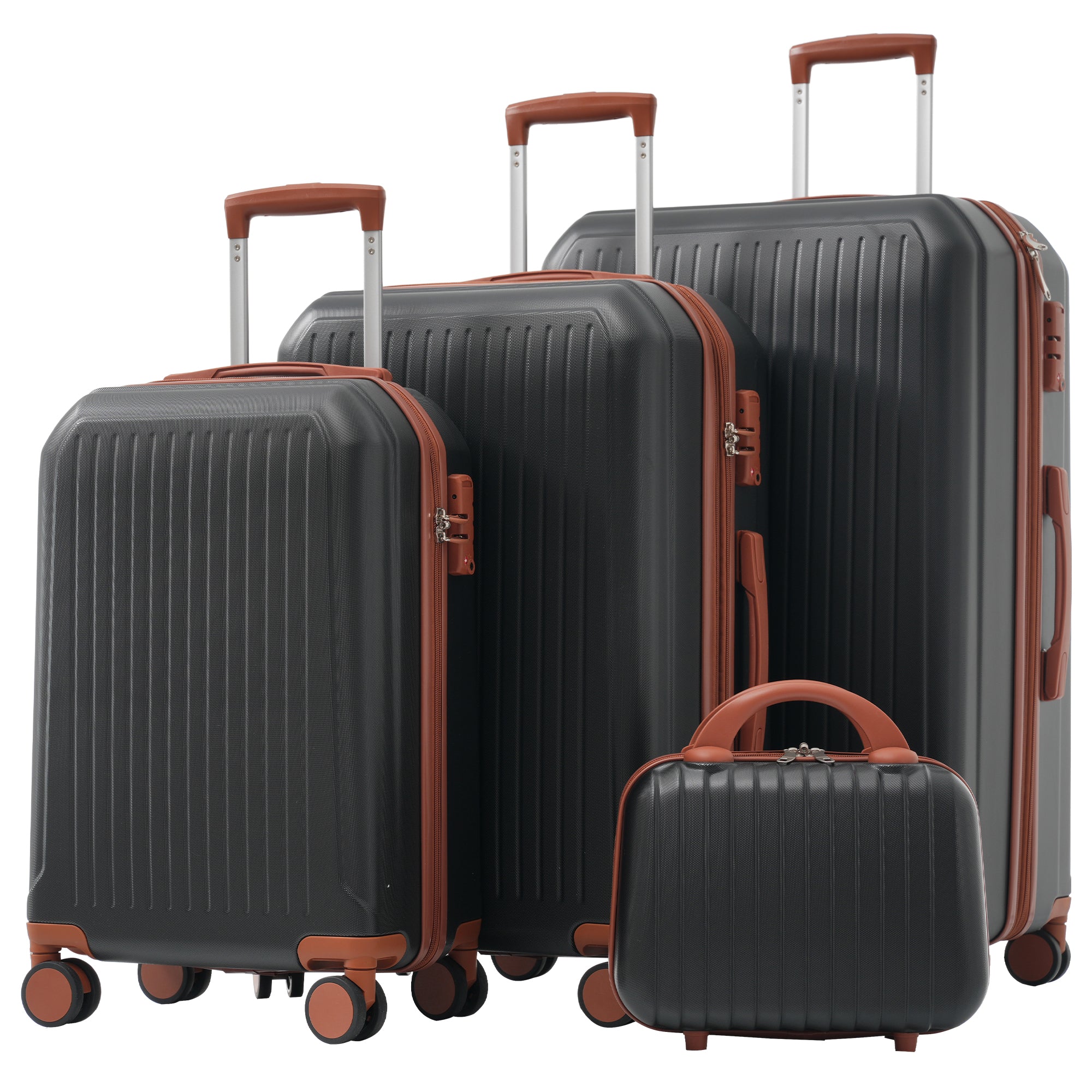 S&M&L&XL Luggage Set Hard Shell 360° Double Wheels TSA Lock Metal Handles