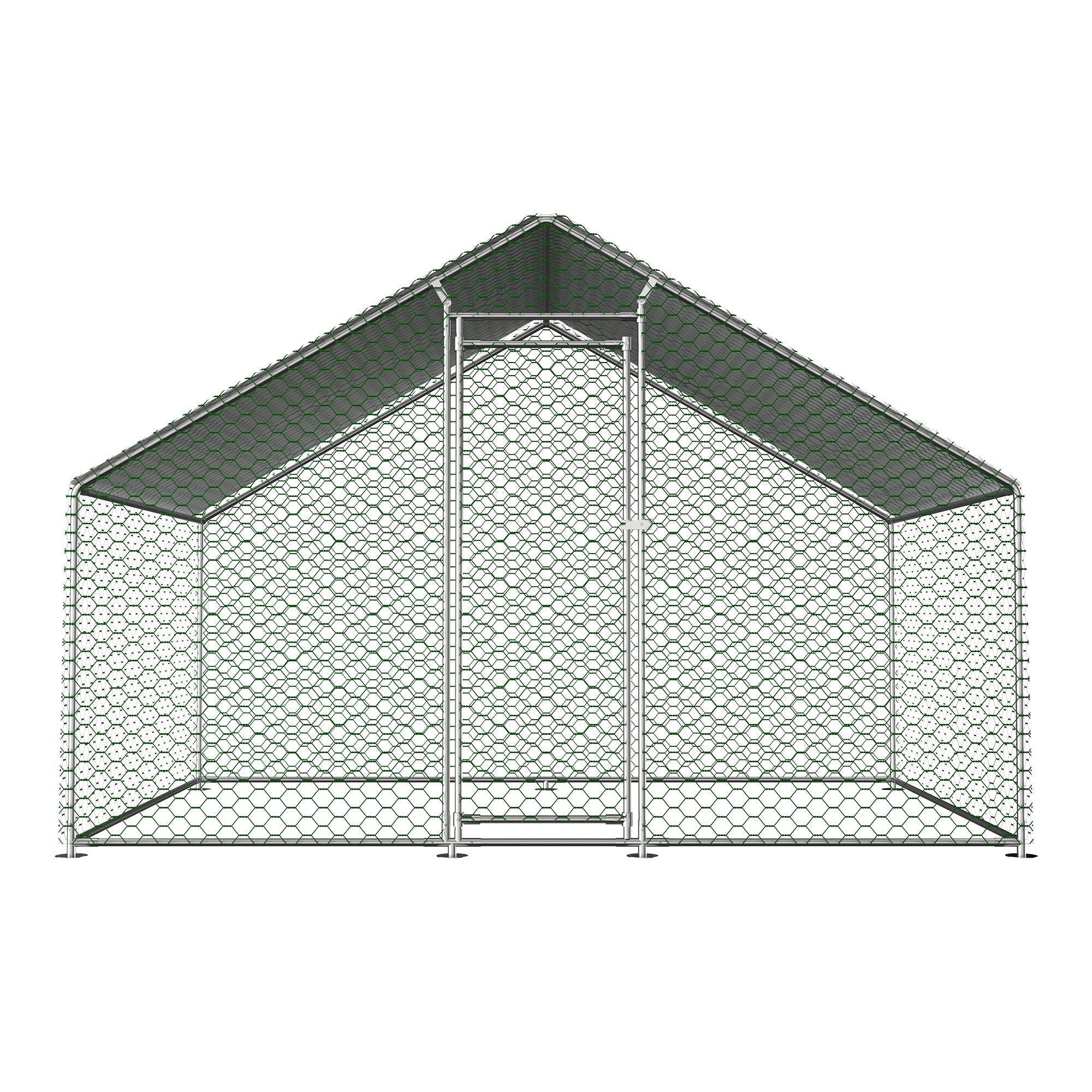 Free-Range Chicken Coop 3x2x2m, Safety Lock, Waterproof PE Cloth, Metal