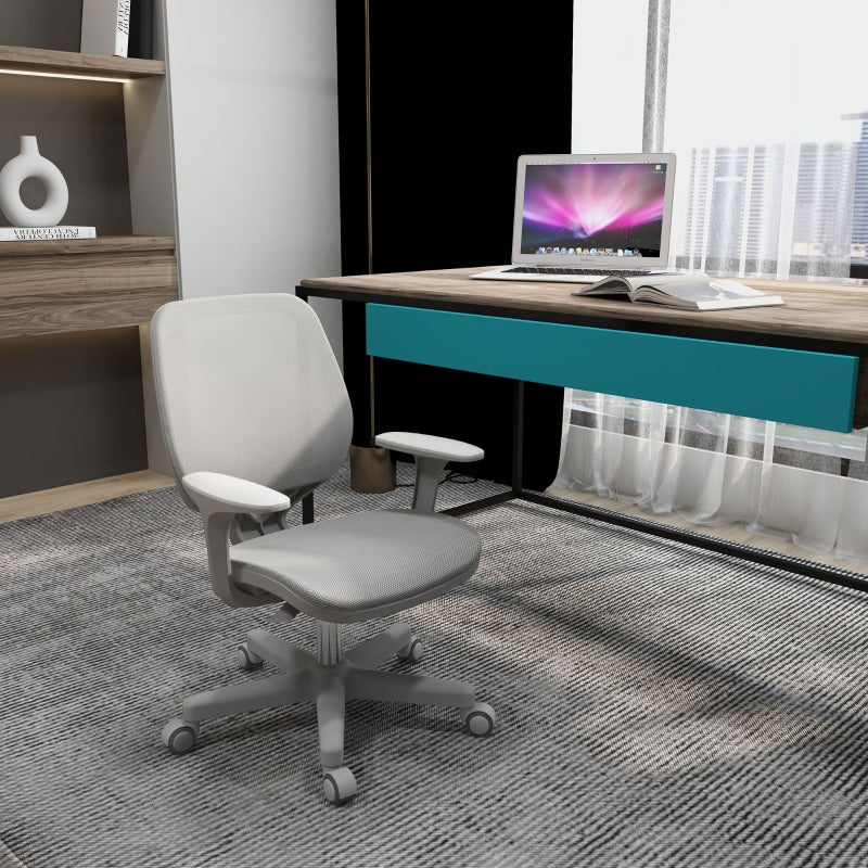 Vinsetto Office Chair, Breathable Mesh Swivel Desk Chair, Grey