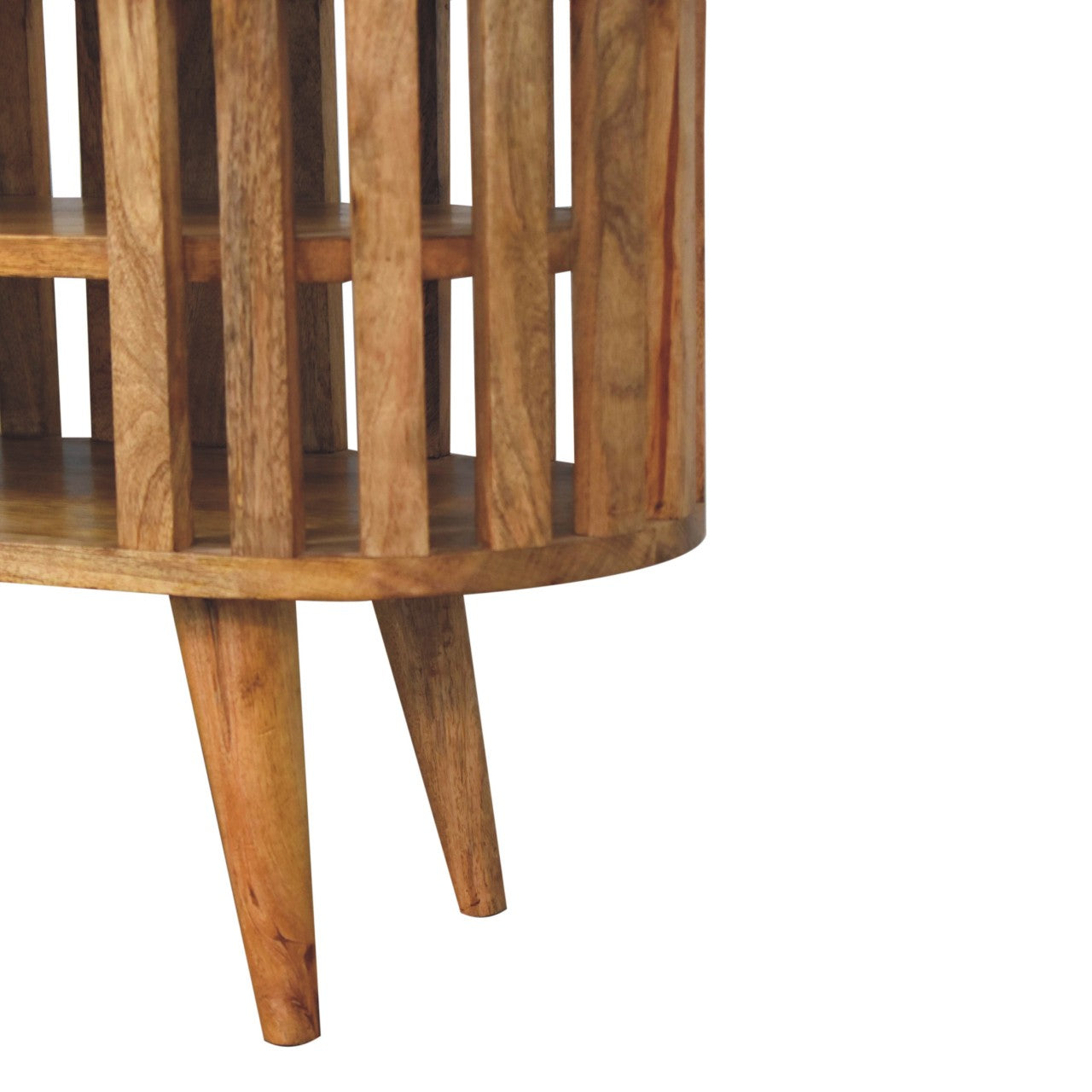 Mini Ariella Media Unit, Solid Mango Wood, Oak-ish Finish