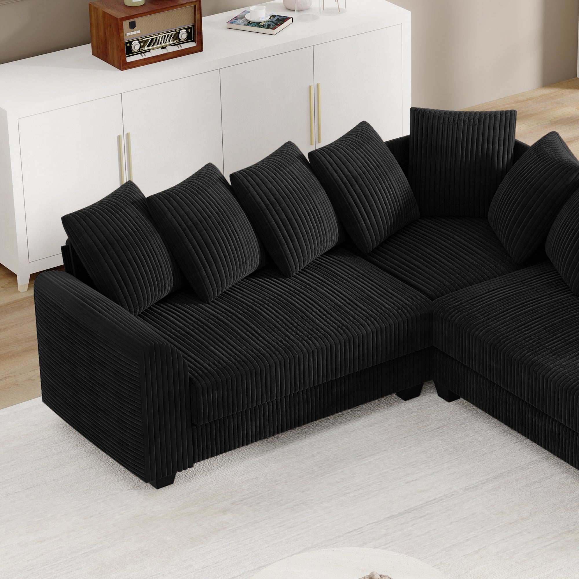 Modular Combination Sofa L-Shaped Corner Module Steering Cushions