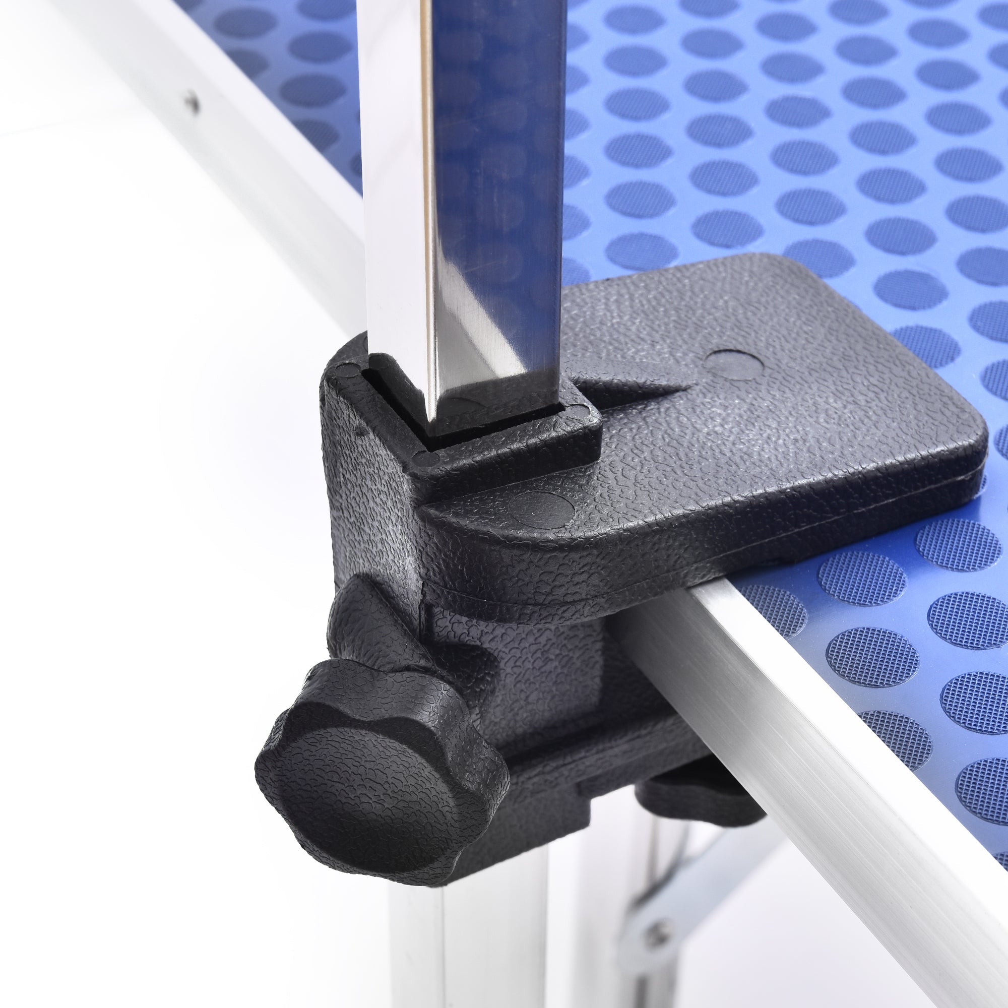 Professional Foldable Dog Grooming Table, Adjustable Arm Heavy-Duty, BLUE Rubber Mat