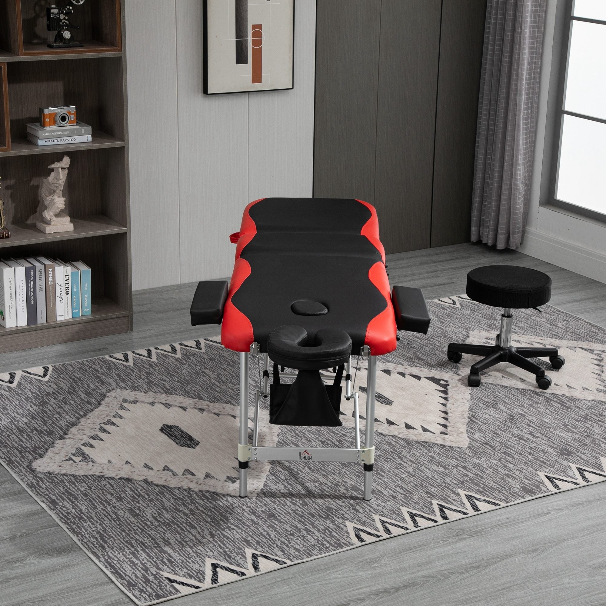 Massage Table Foldable Height-Adjustable 215x60cm Aluminum & Foam