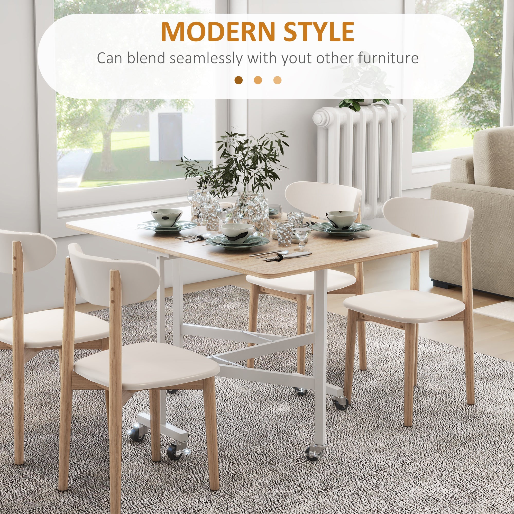 Drop Leaf Dining Table 4-6 Person Oak