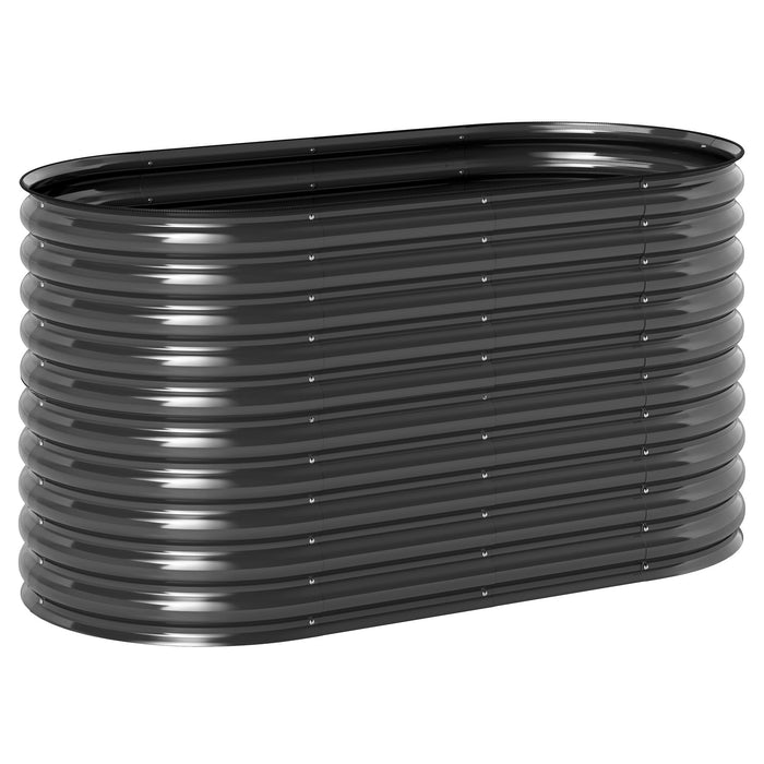 Raised Garden Bed, Stackable Planter Box 160x80x80cm for Vegetables & Flowers, Steel