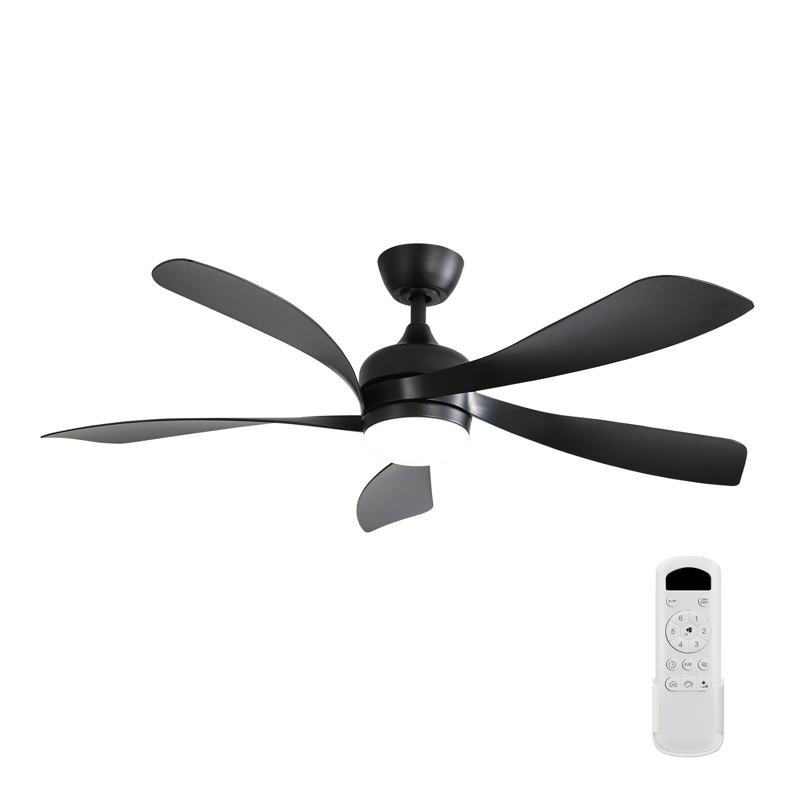 Ceiling Fan 52-inch LED Dimmable 6-Speed Quiet Reversible Timer
