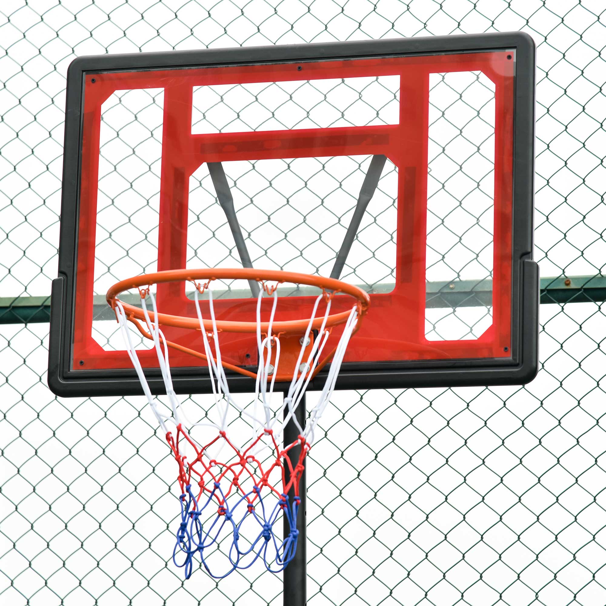 Basketball Stand, Height Adjustable 160-210cm with Wheels & 83x59cm Backboard, Outdoor